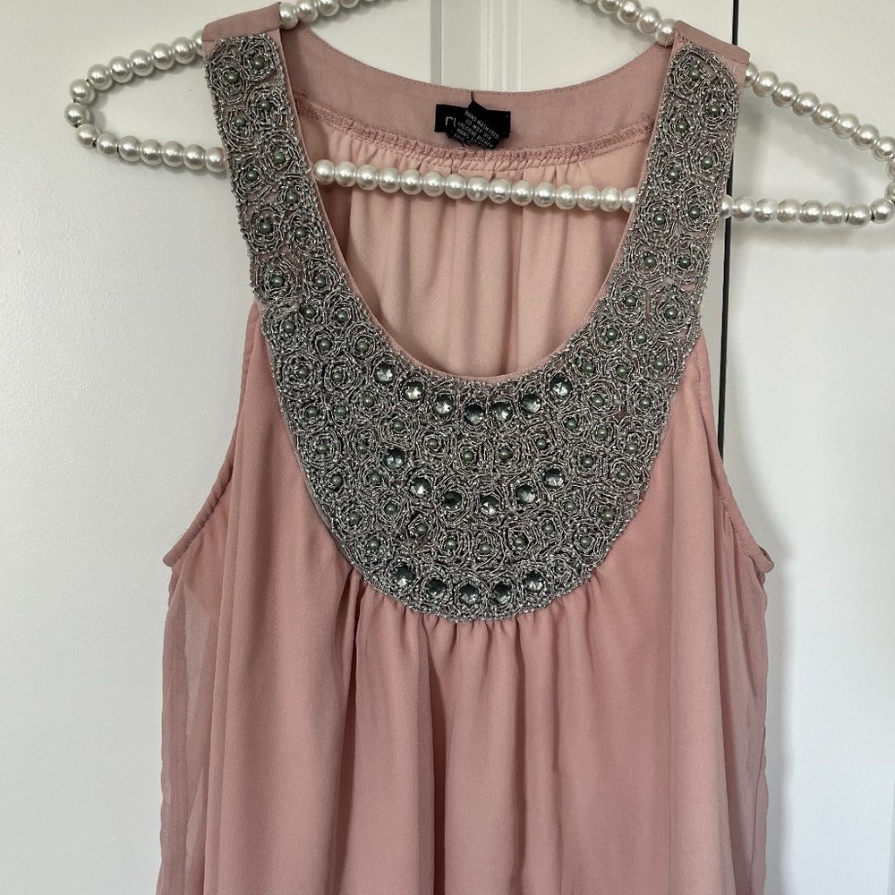Small RUE 21 Light Pink Fancy Tank Top